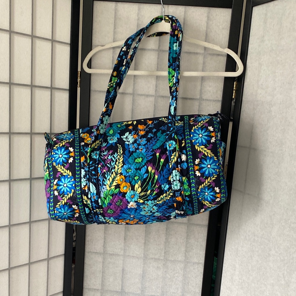 Vera Bradley Midnight Blues Travel Duffel Tote Bag - Picture 2 of 11